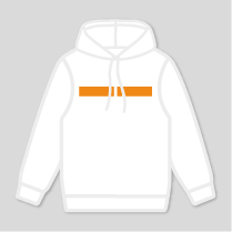 Borst bedrukking links en rechts Hoodie