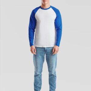 Fruit of the Loom Valueweight LSL Baseball T – T-shirt bedrukken