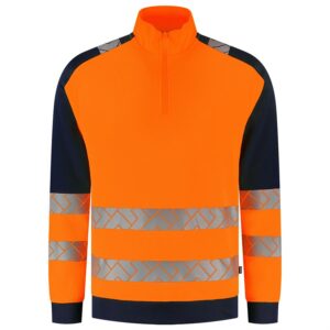 Tricorp 306123 – Zip Sweater High Vis Redefined fluororanje/ink